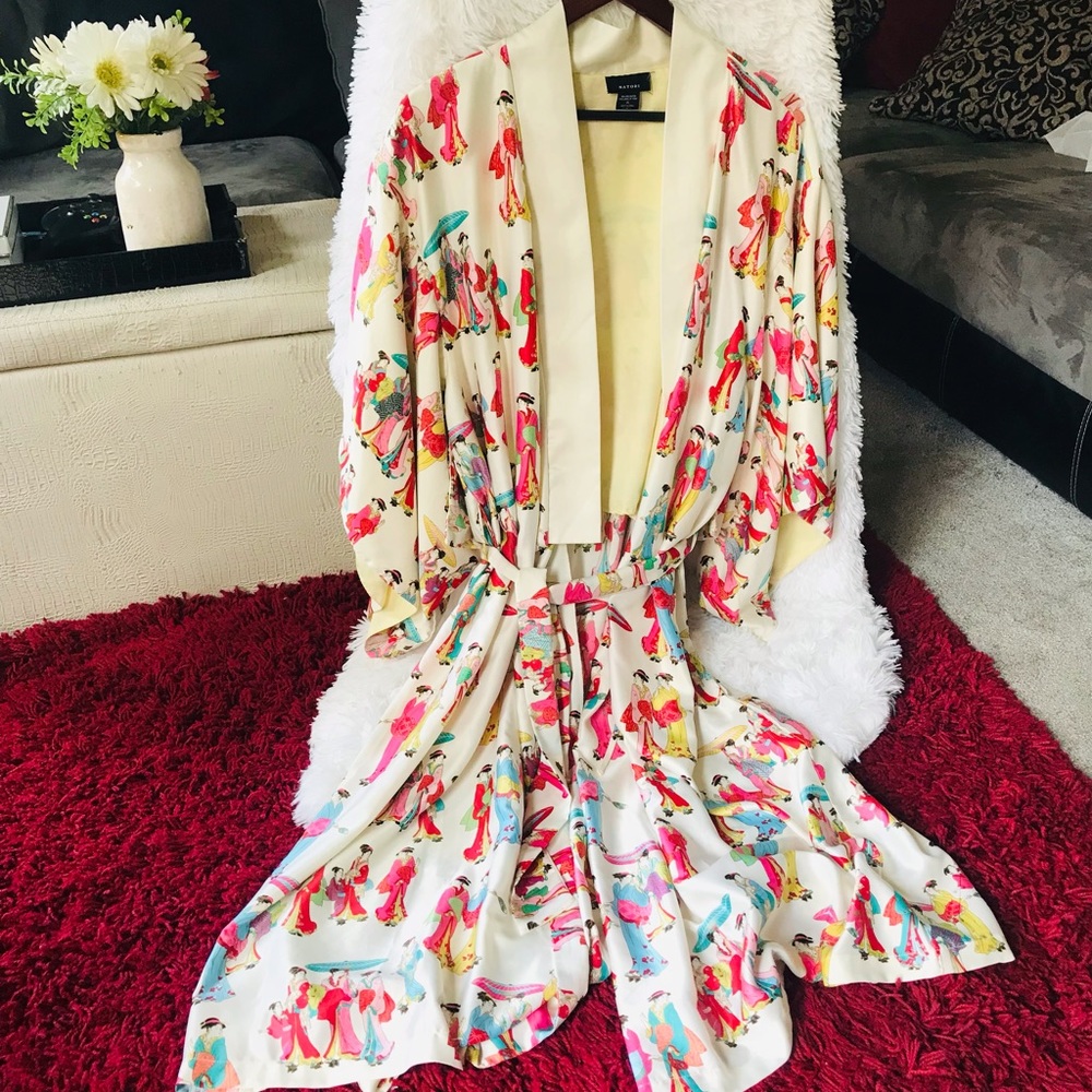 Natori Polyester Asian Kimono Wrap Robe